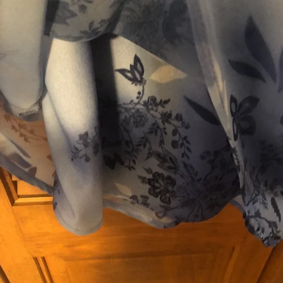 Maurice’s blue floral dress with scarf Sz Medium - Picture 7 of 12
